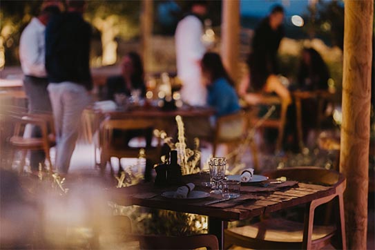 image of a table on the terrace at Nonna Bazaar